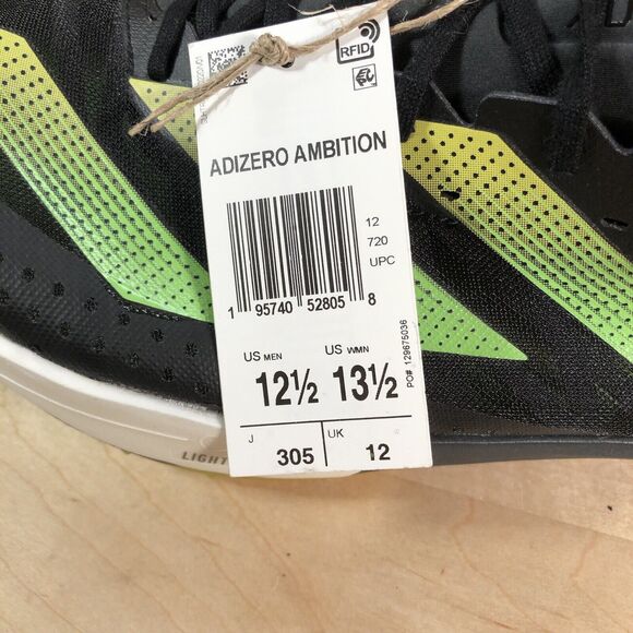 Adidas Adizero Ambition Athletic Black Green Track Spikes GY8401 Men's Size 12.5 - Picture 5 of 10